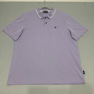 Ted Baker London MEN TORTILA Polo Shirt With Striped Details Sz 5 XL